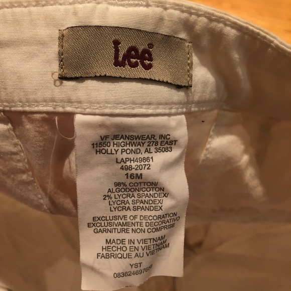 Lee Printed White Cream Capri Size 16 - Picture 3 of 4